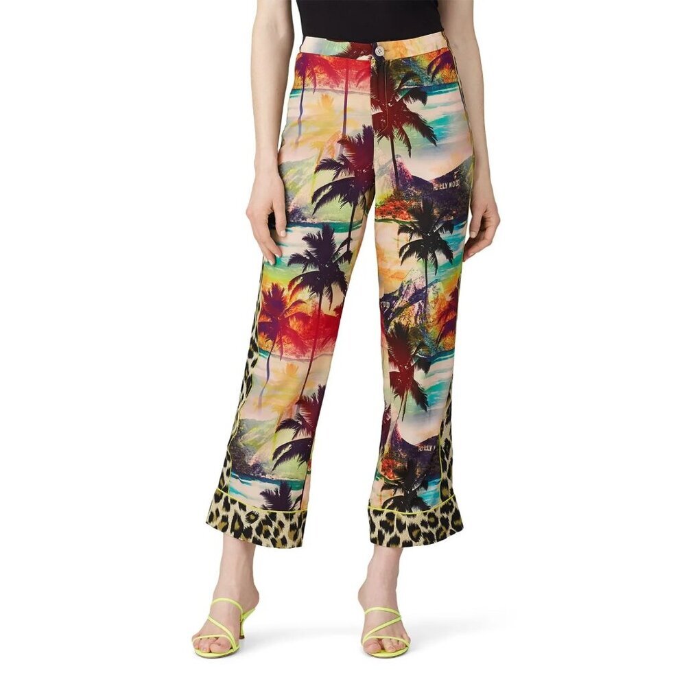Le Superbe Voyage Crop Pants 4 Hollywood De Janeiro Leopard Tropical Palm Tree